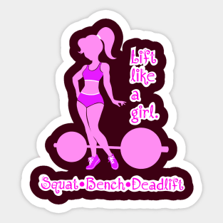 fitness girl, gym girl, fitness, weightlifting women Sticker